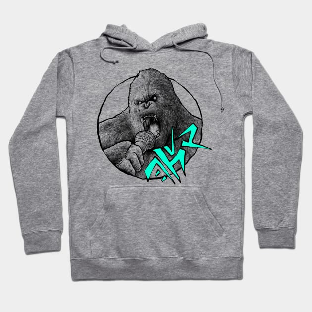 Gorilla: King of Rock Hoodie by Hodrn